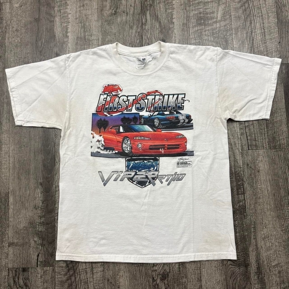 Vintage First Strike Dodge Viper Gts Car Graphic T Shirt L